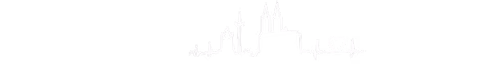 Strichgrafik der Kölner Skyline mit Dom als Herzschlaglinie